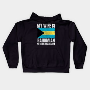 My Wife is Bahamian Print for Husband Bahamas Bahamian Wife Kids Hoodie